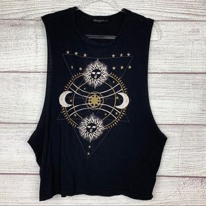 Truly Madly Deeply Sun and Moon Arm Cutout Tank